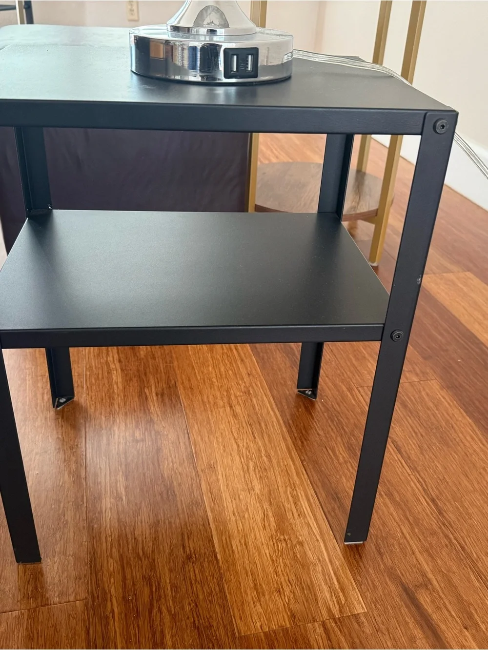 IKEA NWT in box Iron Metal 2-Tier Black Side Table